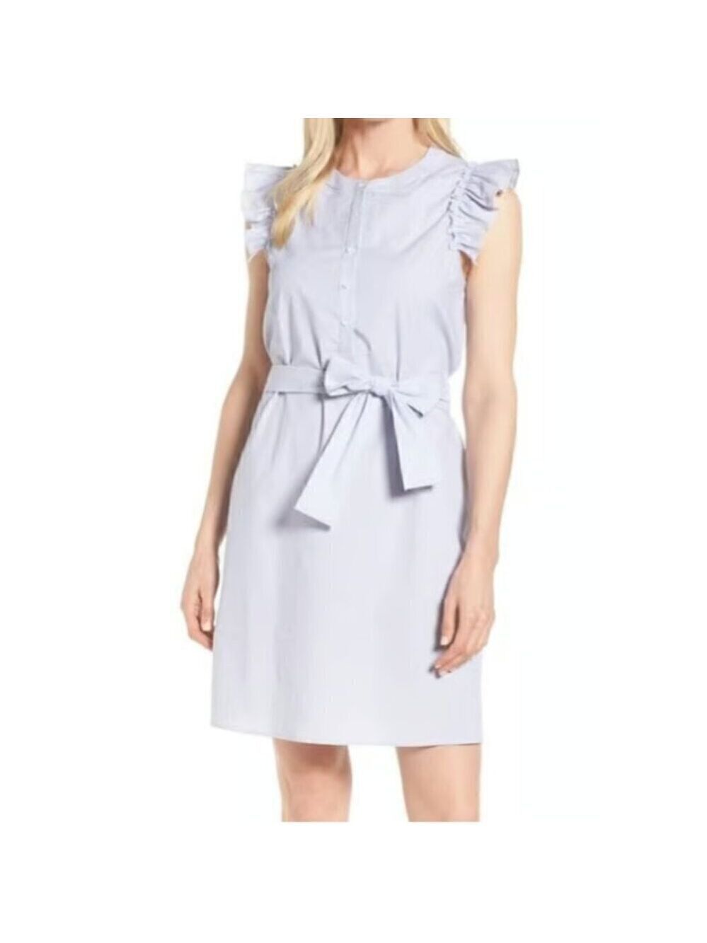 Gibson X Hi Sugarplum Flamenco Ruffle Tie Waist Striped Dress Sz XL